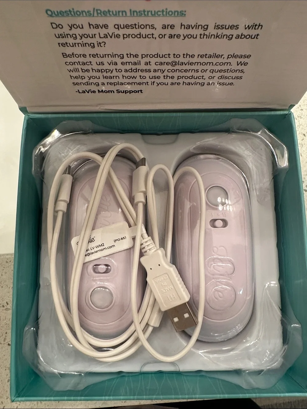La vie Warming Lactation Massage Pads - Teal